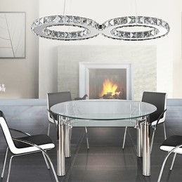 Designer Touch Decorative Modern Contemporary Crystal Chrome Metal Pendant Light