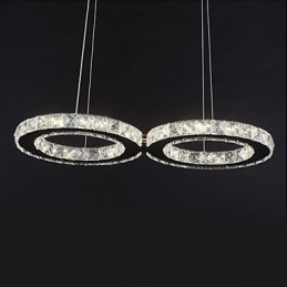 Designer Touch Decorative Modern Contemporary Crystal Chrome Metal Pendant Light