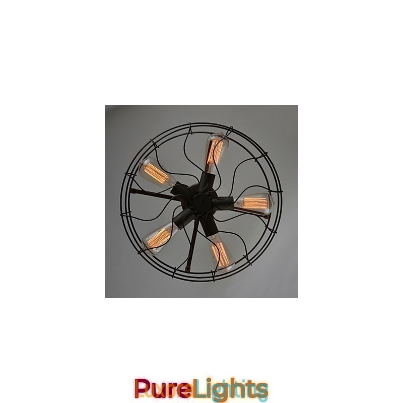 Designer Touch Decorative The American Country Industrial Lamp Personalized Lamp European Retro Fan Ceiling Lamps