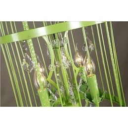 Designer Touch Decorative Vintage Iron Cage Staircase Lamp Chandelier Crystal