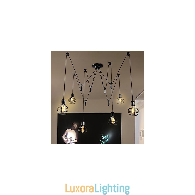 Designer Touch Decorative 6 Lights Country Designers Metal Pendant Light