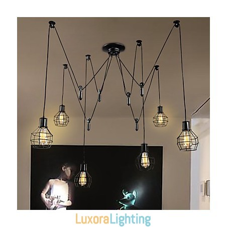 Designer Touch Decorative 6 Lights Country Designers Metal Pendant Light