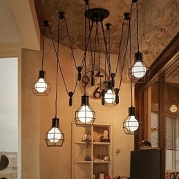 Designer Touch Decorative 6 Lights Country Designers Metal Pendant Light