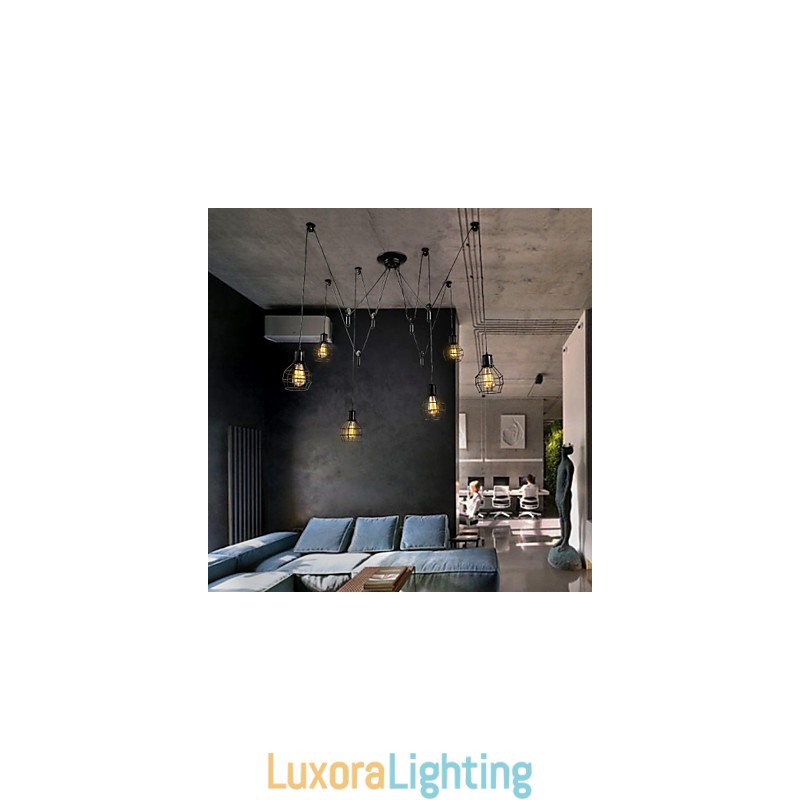 Designer Touch Decorative 6 Lights Country Designers Metal Pendant Light