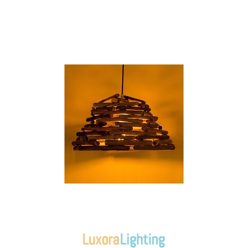 Designer Touch Decorative Retro Classic Wooden Ceiling Lights Simple Pendant Lamps Cafe Pendant Lamp