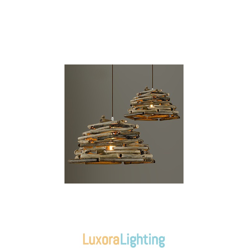 Designer Touch Decorative Retro Classic Wooden Ceiling Lights Simple Pendant Lamps Cafe Pendant Lamp
