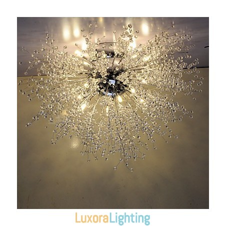 Designer Touch Decorative G4 Mitated Crystal Lamp Pendant Light Stainless Steel Dia 90CM