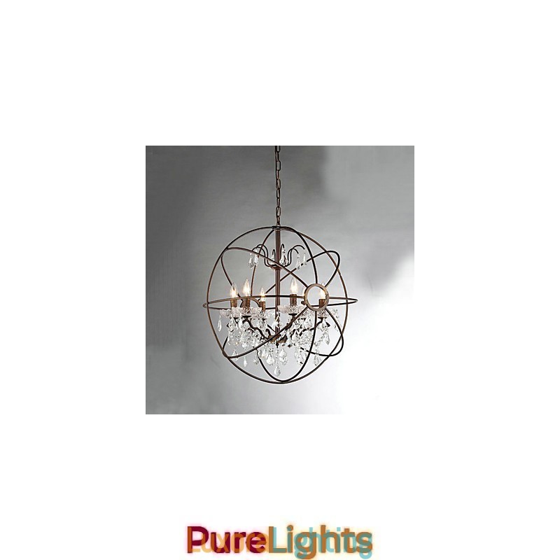 Designer Touch Decorative Vintage Crystal Painting Metal Chandelier