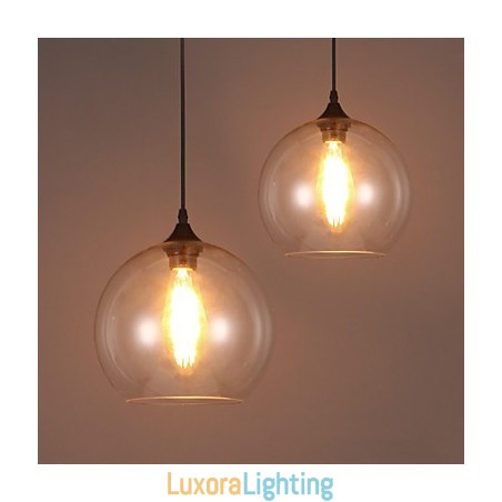 Designer Touch Decorative American Creative Nordic Contracted Rural Glass Ball Single Head Droplight Lanp