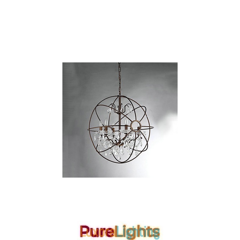 Designer Touch Decorative Vintage Crystal Painting Metal Chandelier