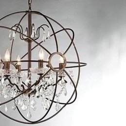 Designer Touch Decorative Vintage Crystal Painting Metal Chandelier