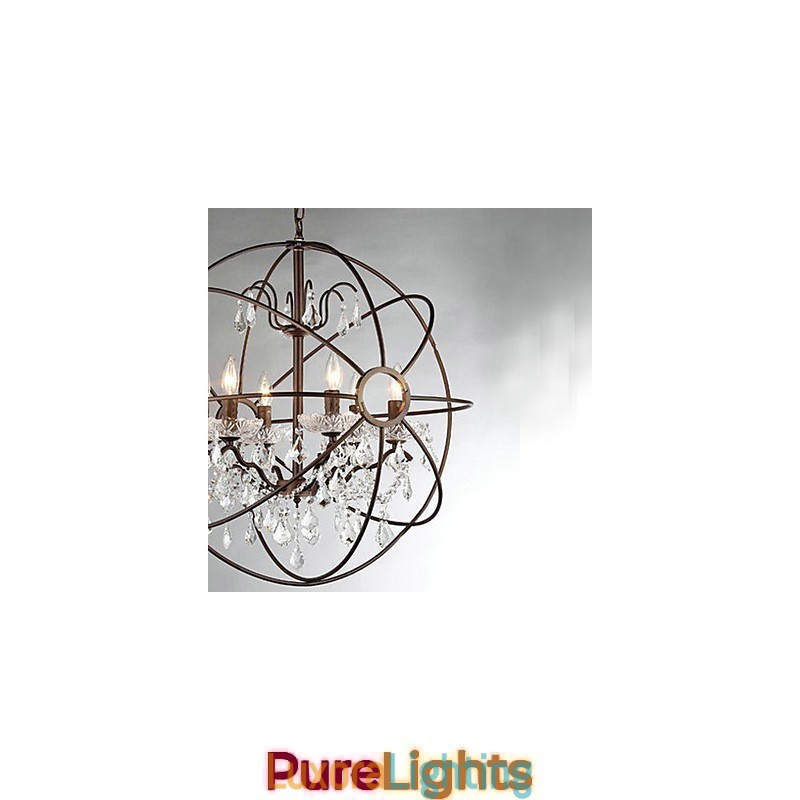 Designer Touch Decorative Vintage Crystal Painting Metal Chandelier