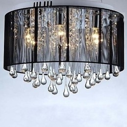 Designer Touch Decorative Luxury Black Drop Ceiling Crystal Chandelier