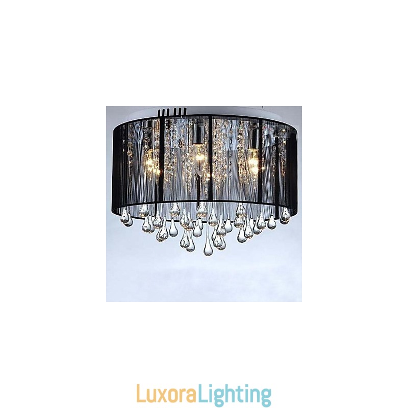Designer Touch Decorative Luxury Black Drop Ceiling Crystal Chandelier