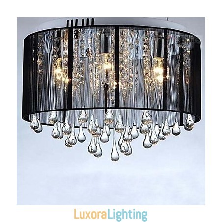 Designer Touch Decorative Luxury Black Drop Ceiling Crystal Chandelier