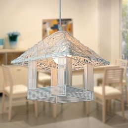 Designer Touch Decorative The Cage Bird'S Nest Character Art Cany Art Single Head Small Droplight Lamp