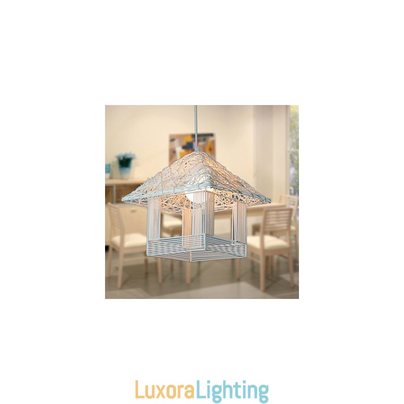 Designer Touch Decorative The Cage Bird'S Nest Character Art Cany Art Single Head Small Droplight Lamp