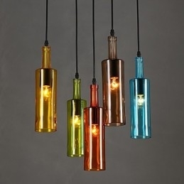 Designer Touch Decorative Diffuse Light Color Restoring Ancient Ways Bottle Droplight Pendant Light