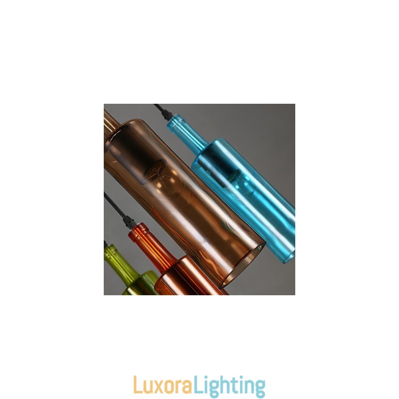 Designer Touch Decorative Diffuse Light Color Restoring Ancient Ways Bottle Droplight Pendant Light