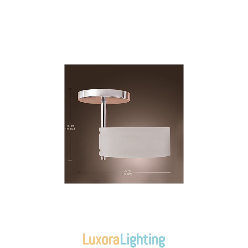 Designer Touch Decorative Modern Contemporary Mini Style Chrome Metal Chandelier Flush Mount Garage