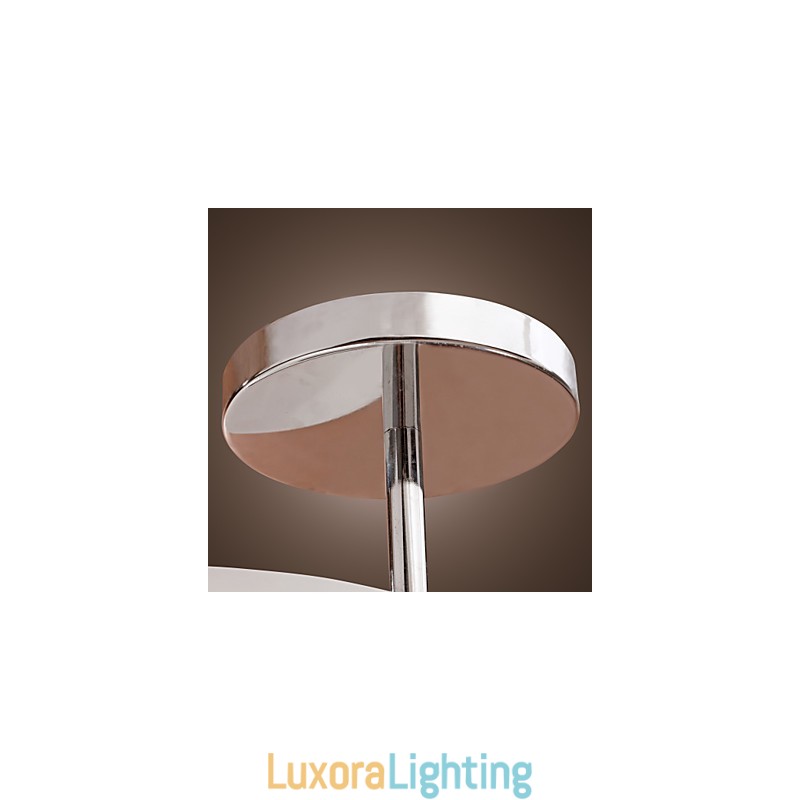 Designer Touch Decorative Modern Contemporary Mini Style Chrome Metal Chandelier Flush Mount Garage