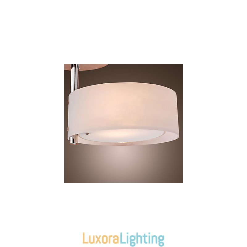 Designer Touch Decorative Modern Contemporary Mini Style Chrome Metal Chandelier Flush Mount Garage