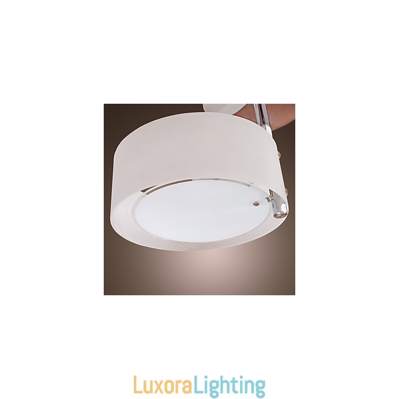 Designer Touch Decorative Modern Contemporary Mini Style Chrome Metal Chandelier Flush Mount Garage