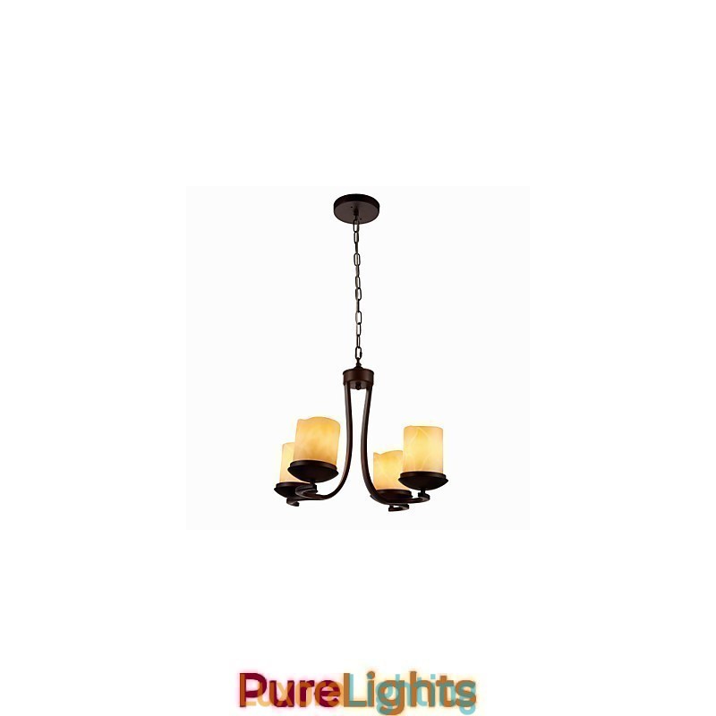 Designer Touch Decorative Iron Painting Chandelier with Glass Shade Classic Candle Lighting Lamp 4 Heads