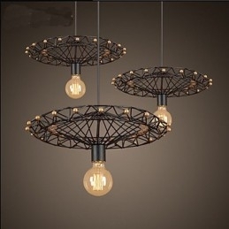 Designer Touch Decorative American Country Iron Industry Ferris Wheel Chandelier