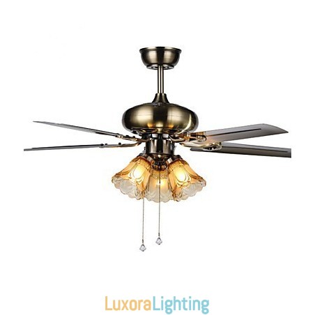 Designer Touch Decorative Ceiling Fans Luxe Eco Modern Ceiling Fan With Light 42 Inch Blades Brushed Steel Finish