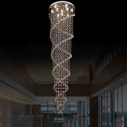 Designer Touch Decorative Ceiling Chandelier Light Pendant Light Lamp Lighting Fixtures with K9 Crystal Double Spiral