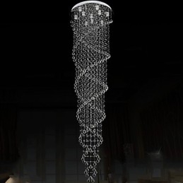Designer Touch Decorative Ceiling Chandelier Light Pendant Light Lamp Lighting Fixtures with K9 Crystal Double Spiral