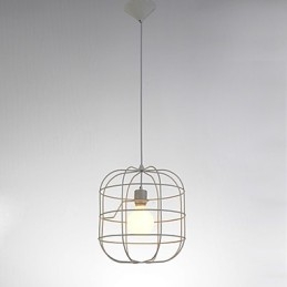 Designer Touch Decorative Mini Artistic Birdcage Pendant Lamp 1 Light Mordern Simplicity Finish Black White Metal Carbon Steel Droplight