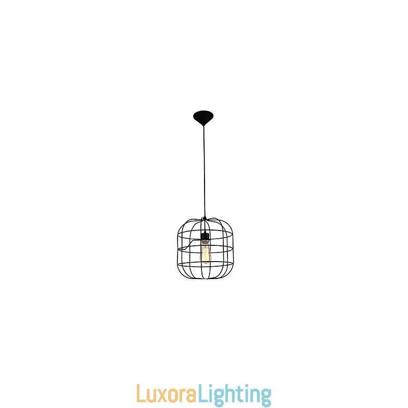 Designer Touch Decorative Mini Artistic Birdcage Pendant Lamp 1 Light Mordern Simplicity Finish Black White Metal Carbon Steel Droplight