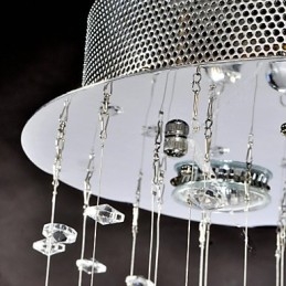 Designer Touch Decorative Traditional Classic Crystal Chrome Metal Flush Mount