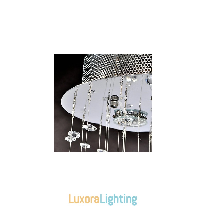 Designer Touch Decorative Traditional Classic Crystal Chrome Metal Flush Mount