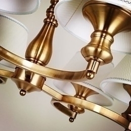 Designer Touch Decorative Rustic Lodge Vintage Mini Style Electroplated Metal Chandelier