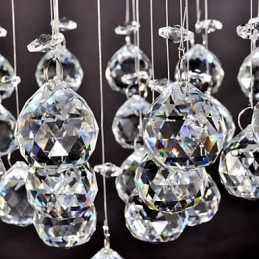 Designer Touch Decorative Traditional Classic Crystal Chrome Metal Flush Mount