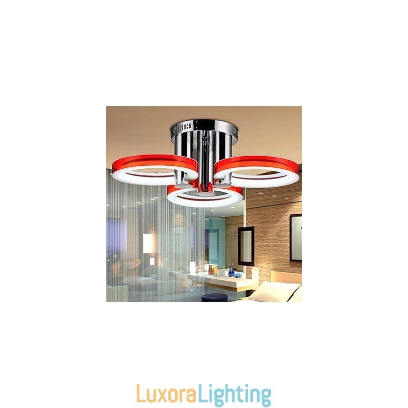 Designer Touch Decorative Modern Contemporary Chrome Metal Chandelier Flush Mount