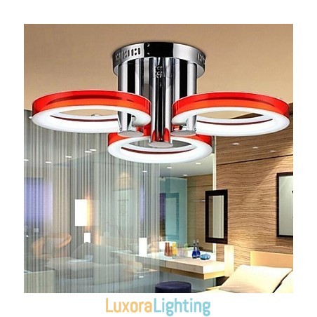 Designer Touch Decorative Modern Contemporary Chrome Metal Chandelier Flush Mount