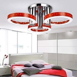 Designer Touch Decorative Modern Contemporary Chrome Metal Chandelier Flush Mount