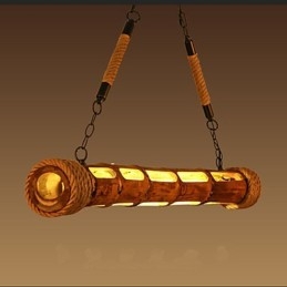 Designer Touch Decorative Coffee Garden Carving Bamboo Chandelier