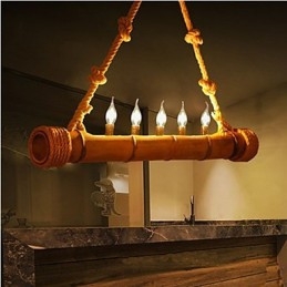 Designer Touch Decorative Cafe Pastoral Nostalgia Bamboo Chandelier