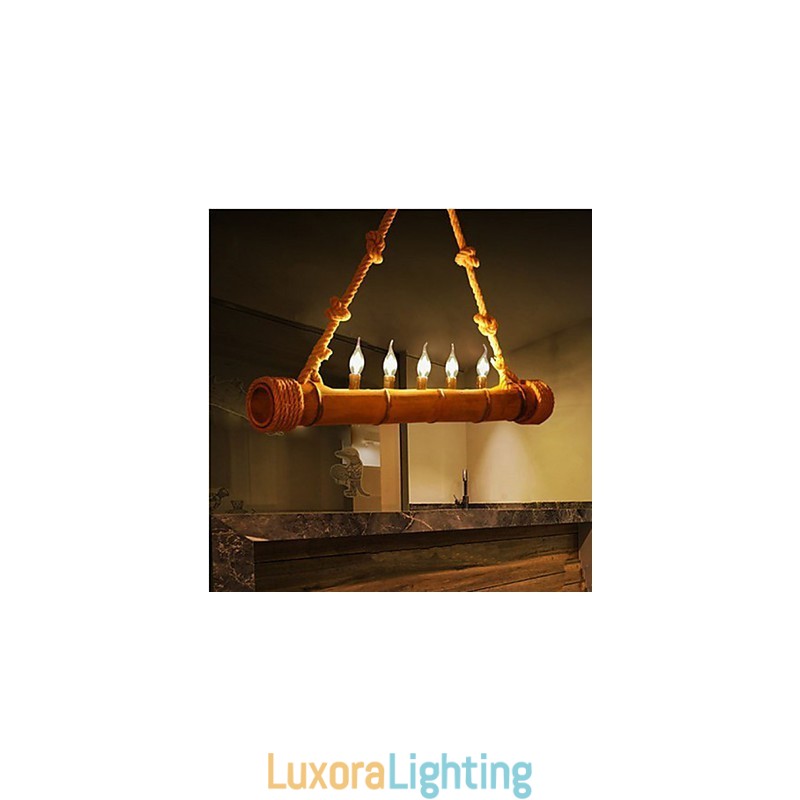 Designer Touch Decorative Cafe Pastoral Nostalgia Bamboo Chandelier