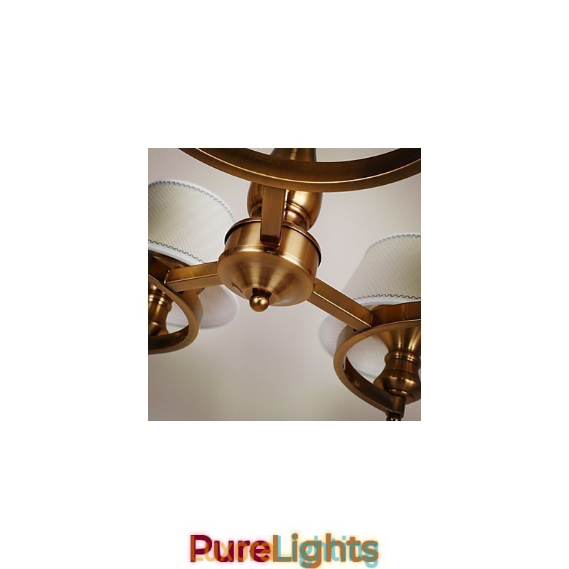 Designer Touch Decorative Rustic Lodge Vintage Mini Style Electroplated Metal Chandelier