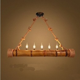 Designer Touch Decorative Cafe Pastoral Nostalgia Bamboo Chandelier