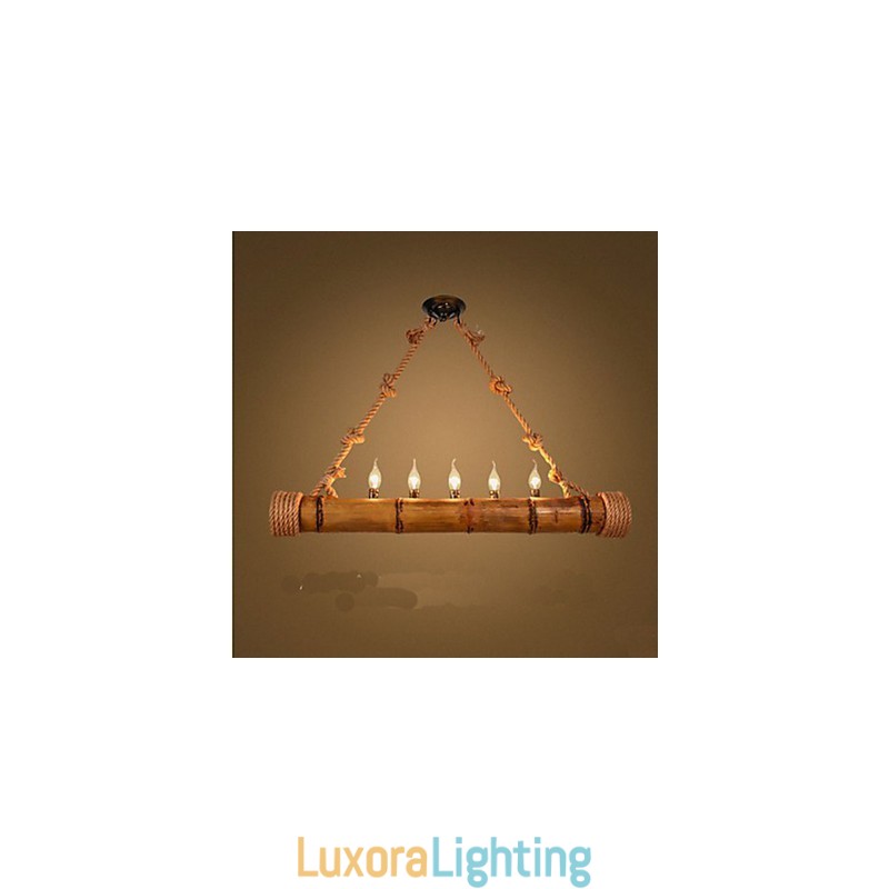 Designer Touch Decorative Cafe Pastoral Nostalgia Bamboo Chandelier