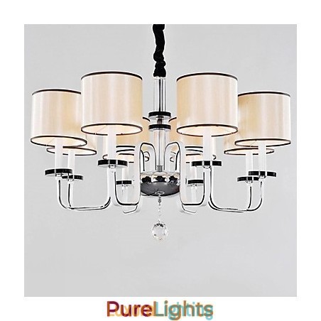 Designer Touch Decorative Modern Contemporary Crystal Chrome Metal Chandelier