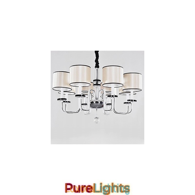Designer Touch Decorative Modern Contemporary Crystal Chrome Metal Chandelier