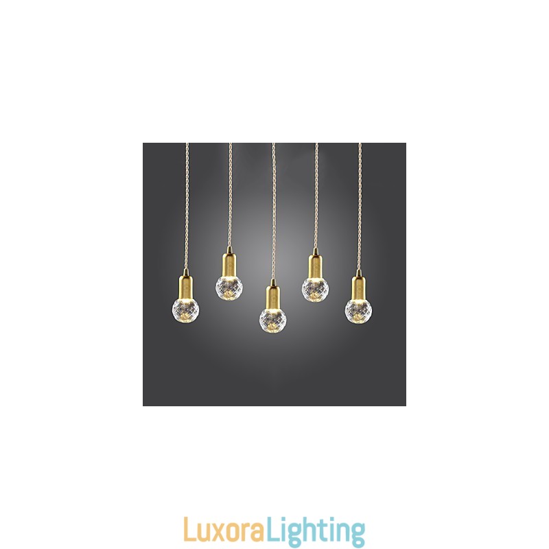 Designer Touch Decorative Modern Contemporary Vintage Mini Style Gold Metal Pendant Light